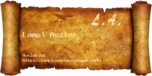 Lampl Aszter névjegykártya